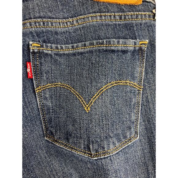 LEVIS 711 SKINNY WOMENS JEANS DARK WASH MID-RISE 31X30 (HEM IS CUT) - Picture 8 of 9